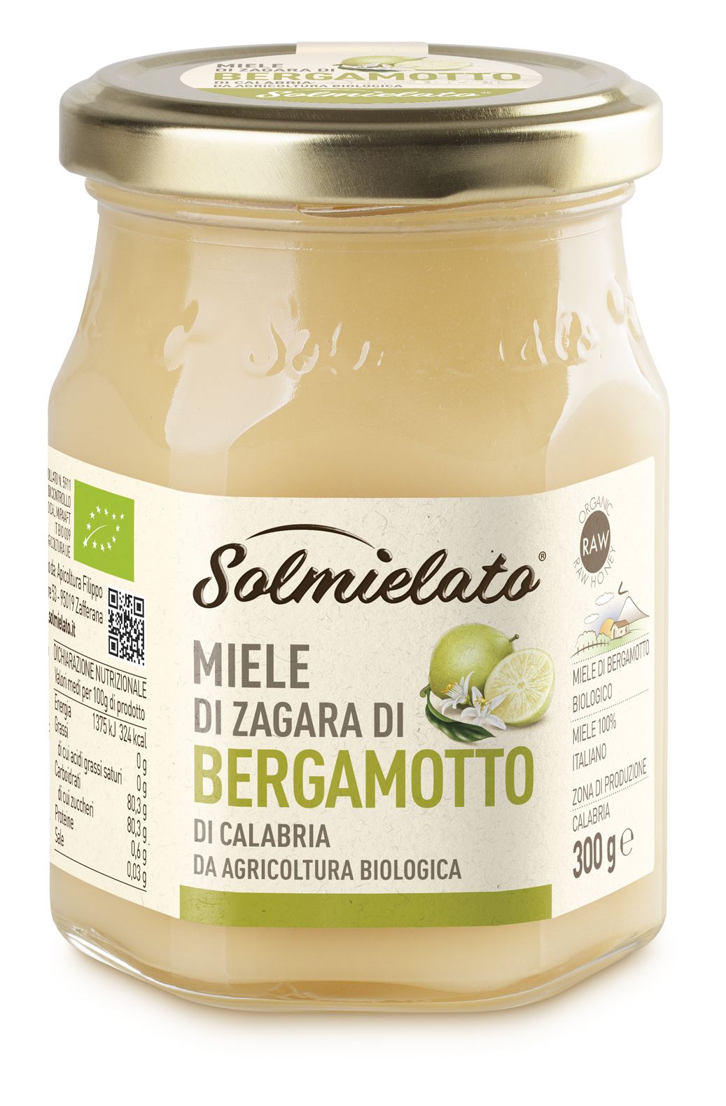 Glas med Solmielato bergamote honning, Sicilien - Italien