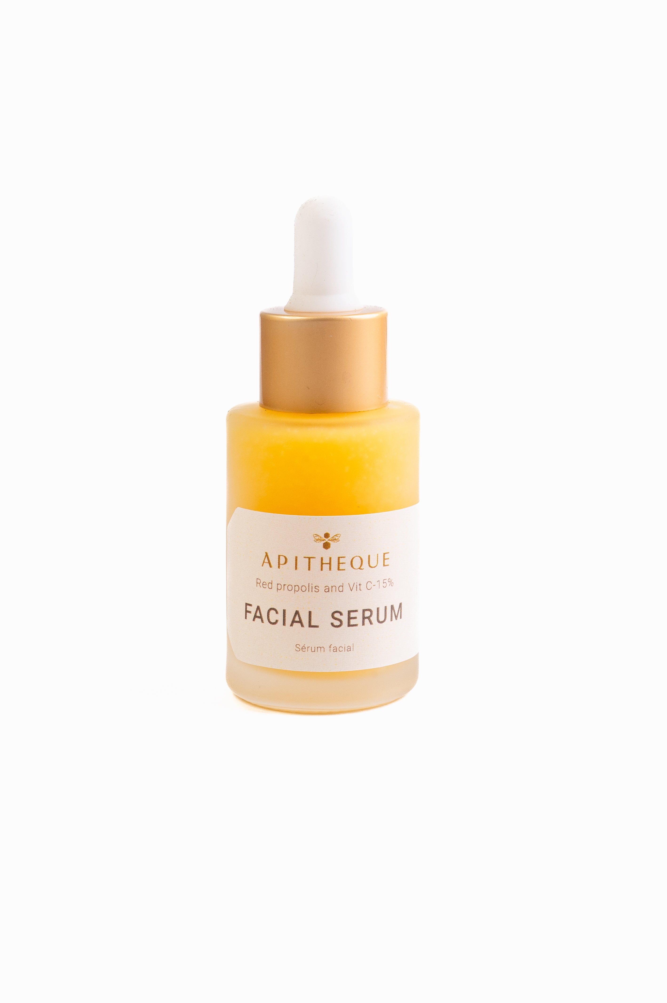Flaske med facial Serum fra Apitheque