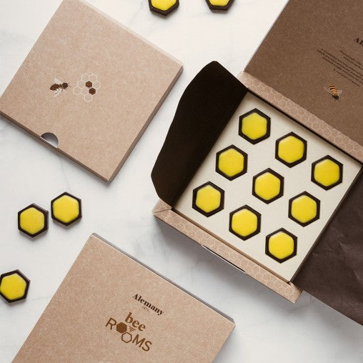 Alemany Chokoladesekskanter med honningfyld – i en æske med 18 stk