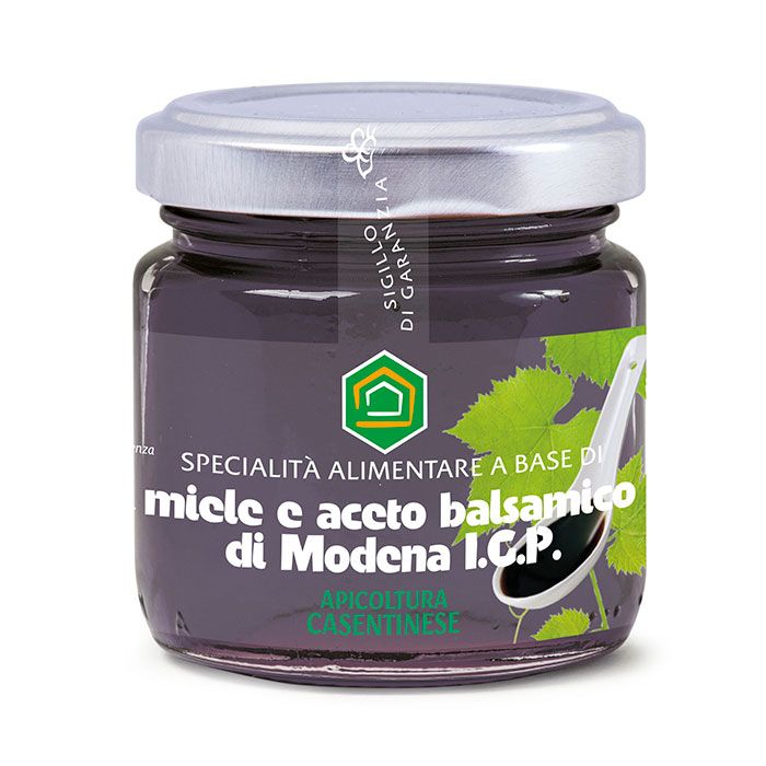 Glas med Apicoltura Casentinese balsamico honning, fra Italien.