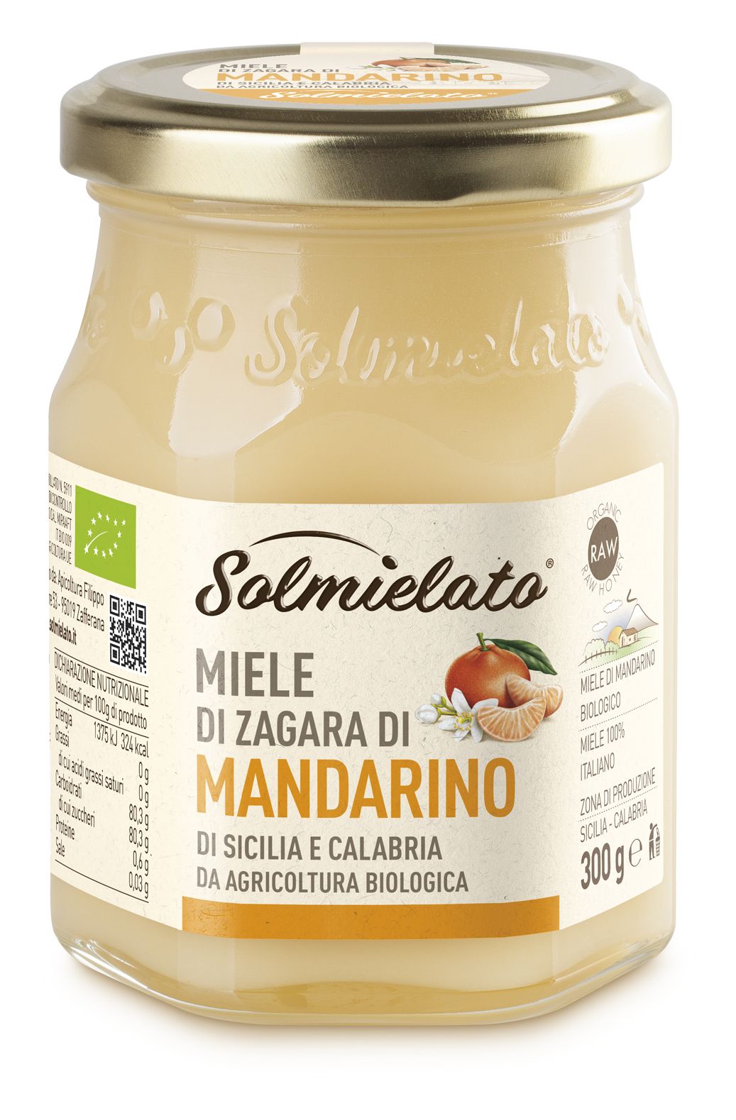 Glas med Solmielato  mandarin honning, Sicilien - Italien 