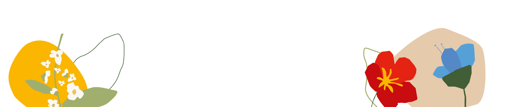 tegning med blomster