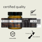 Glas med RaKiwi honning UMF 20+ MGO 830+ fra New Zealand