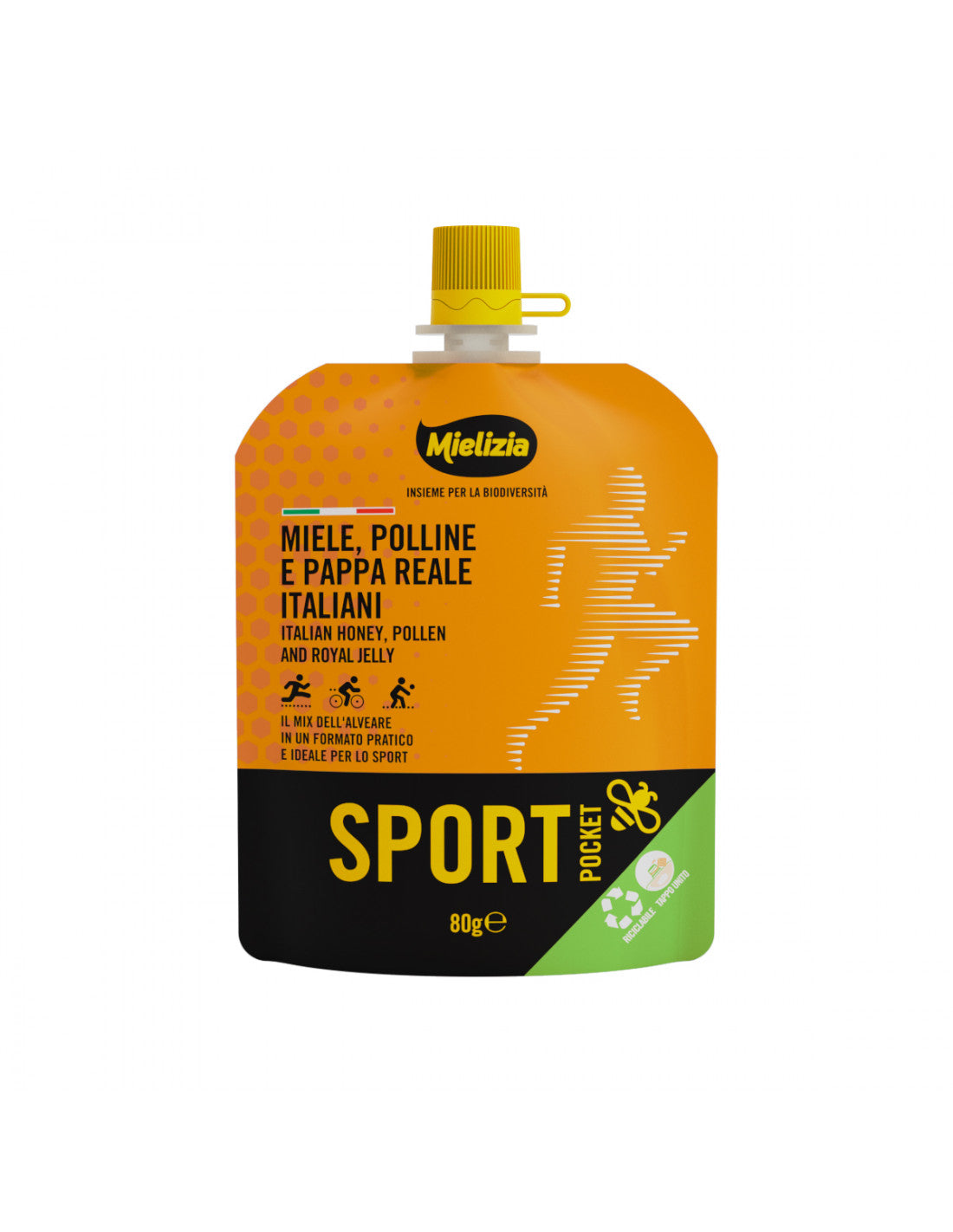 Mielizia sachets  med honning sports energi drik, Italien